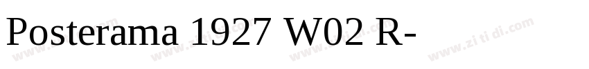 Posterama 1927 W02 R字体转换